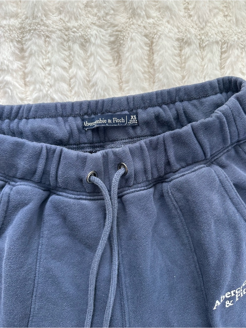 Abercrombie & Fitch Navy Flared Logo Sweatpants Size XS - Picture 4 of 5